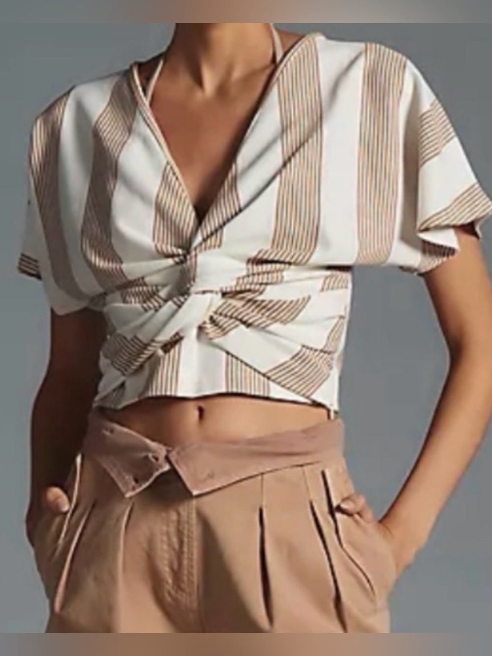 Bishop + Young || Anthropologie || Brooke Twist-Front Crop Top